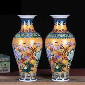 Combinant des vases en céramique antiques colorés en émail oriental et occidental bouteilles en porcelaine de décoration de maison minimalistes et à la mode - Product Image 6