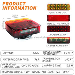 TGZ Norme Européenne <span class=keywords><strong>Feu</strong></span> Arrière de <span class=keywords><strong>Remorque</strong></span> <span class=keywords><strong>Sans</strong></span> <span class=keywords><strong>Fil</strong></span> Magnétique Led Auto Camion Lumière Éclairage Ambiant Voiture Led Feux de <span class=keywords><strong>Remorque</strong></span> - Product Image 3