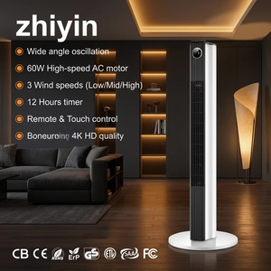 Ventilateur <span class=keywords><strong>tour</strong></span> intelligent de haute qualité, silencieux, à vent naturel, 3 vitesses, oscillation à 70 degrés, moteur AC, pour extérieur, hôtel, été - Product Image 5
