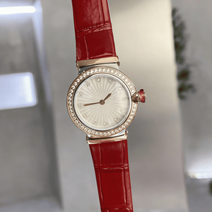 <span class=keywords><strong>Montre</strong></span> à quartz pour <span class=keywords><strong>femme</strong></span> de 28 mm, cristal saphir, acier inoxydable, bracelet en cuir, accents de diamants, design luxueux, logo personnalisé, <span class=keywords><strong>montre</strong></span> à quartz - Product Image 1