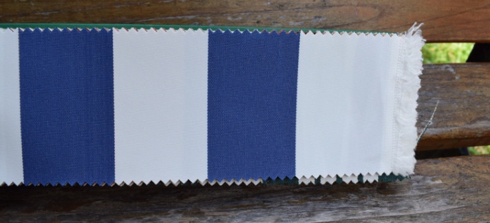 Blue and white