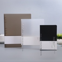 Nouvelles couvertures de carnet en PP de style moderne pour agenda à feuilles mobiles, vente en gros, formats A5/A6, personnalisables avec impression, cadeau, Chine