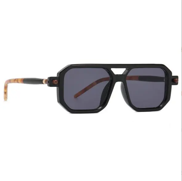 Óculos de armação quadrada estampada feminino, óculos de decoração retrô oncinha preta para homens e mulheres, laranja, 2023