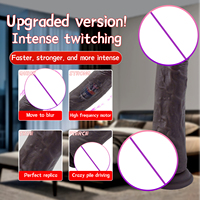 Mehrstufiger Automatischer Stoß-Vibrations-Heizungs-Teleskop-Dildo aus Körperfreundlichem Silikon, IPX5 Wasserdicht, Wiederaufladbar, für Weibliche Intimität
