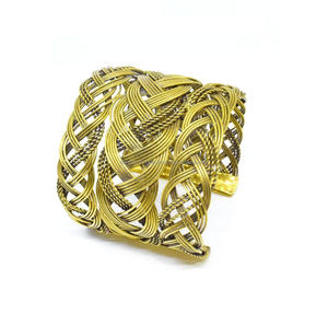Quality Handicrafts Gold-Plated & Brass Metal Wire Cuff Bracelet summer festival Manufacturer from India Gift <b>for</b> woman <b>man</b> girl - Product Image 2