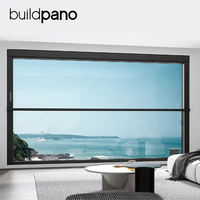 Ventanas Eléctricas Elevables de Aluminio con Paneles de Vidrio Grandes, Ventanas Corredizas Verticales Automáticas con Control Remoto Residenciales