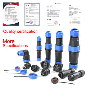 Ip68 Waterdichte Power Connector LD24-2/<span class=keywords><strong>3</strong></span>/4/5/6/7-9 Core Industriële <span class=keywords><strong>Socket</strong></span> Vrij Lassen Mannelijke Vrouwelijke Butt Draad Kabel Fpc Koper - Product Image 6