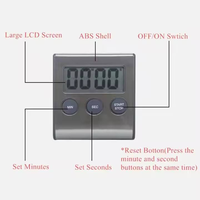 Neuer Digitaler Timer mit Minuten- und Sekundenanzeige, LCD-Bildschirm, Wecker, Kochzeitmesser mit Aufwärts- und Abwärtszählung, Stoppuhr, Küchenzubehör