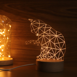 <span class=keywords><strong>Lampe</strong></span> <span class=keywords><strong>chat</strong></span> base en bois pour chambre à coucher veilleuse <span class=keywords><strong>chat</strong></span> acrylique vente en gros - Product Image 6