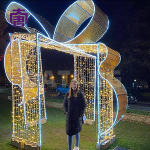 Illuminated Christmas <b>Gift</b> <b>Box</b> Decoration for Outdoor Street Landscape Projects Commercial Shopping Areas and Holiday Events - Product Image 3