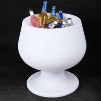 Secchiello per Ghiaccio Quadrato in Plastica LED Moderno con 16 Colori Cambiabili, Telecomando, Impermeabile IP65 per Champagne, Bar, Arredamento, Hotel, Casa
