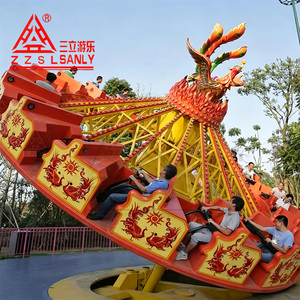 Atracción de feria <span class=keywords><strong>Fire</strong></span> Phoenix Thrilling Ride Flying Turntable para interiores/exteriores, construcción de acero y fibra de vidrio, certificación CE, 380V - Product Image 1