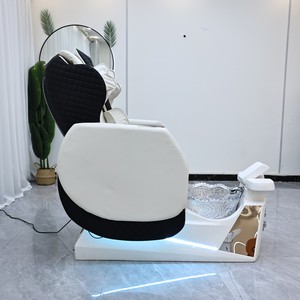 Fauteuil de pédicure de luxe avec drainage automatique et plomberie intégrée pour salon de beauté et <span class=keywords><strong>spa</strong></span>, idéal pour les massages du dos et les soins des pieds. - Product Image 3