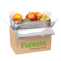 Boîte isotherme réutilisable pour aliments, emballage en aluminium pour chaîne du froid, boîte d'expédition isolée en carton ondulé pour aliments congelés