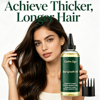 Sérum capillaire OEM à base de romarin, jojoba et ricin, traitement de repousse des cheveux, vegan, prévention de la perte de cheveux, huile essentielle pour la croissance des cheveux