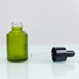 30ml Matte Green Frosted Glass Essential Oil <b>Dropper</b> <b>Bottles</b> Skin Care Serum Cosmetic Oil Serum <b>Bottle</b> <b>Dropper</b> Glass <b>Bottle</b> - Product Image 2