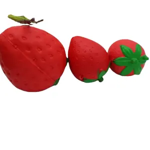 Cute Strawberry Slow Rising Sweet Cream Scented Decompression Toy PU Stress Ball