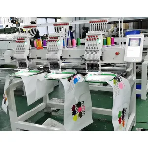 3 head embroidery machine frame 8in1 redline embroidery machine single hand swing embroidery label laser cutting machine