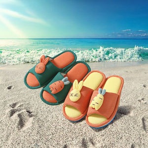 Zapatillas de Casa de Lino con Dibujos Animados, Antideslizantes, Suaves, para Parejas, Hombre y Mujer, Algodón y Lino, Venta al Por Mayor 2025 - Product Image 3