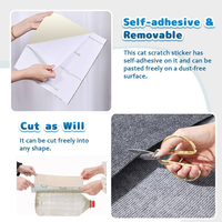 Tapis adhésif pour griffoir chat personnalisé en gros tapis d'escalade bricolage tapis de protection des meubles anti-rayures chat découpable pour canapé mural