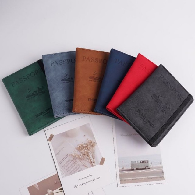 Multi-Functional Cross-Border PU Leather Passport Cover New Logo Protective Travel Organizer with Certificate Storage for Abroad