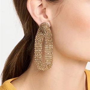 Boucles d'oreilles pendantes Kaimei <span class=keywords><strong>100</strong></span> Designs, bijoux fantaisie de luxe, brillance strassée, style féerique, pour femmes, boucles d'oreilles tendance en strass et diamants - Product Image 1