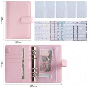 A6 PU Leather Hardcover Loose-Leaf Travel <b>Journal</b> with Zipper Closure 17 Sheets for Office Learning and School Use - Product Image 4