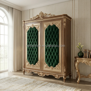Lit King Size Personnalisé <span class=keywords><strong>en</strong></span> Noyer FF&E Vérifié, Style Néo-Classique, Velours Émeraude <span class=keywords><strong>pour</strong></span> Projets de Suites Principales d'Hôtels de Luxe aux États-Unis et au Royaume-Uni - Product Image 2