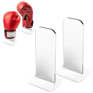 Suporte de acrílico transparente para exibição de luvas de boxe, rack de armazenamento de fábrica, tamanho personalizado