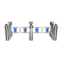 Portillon pivotant intelligent en acier inoxydable 304 avec système de contrôle d'accès par empreinte digitale pour les écoles primaires et secondaires