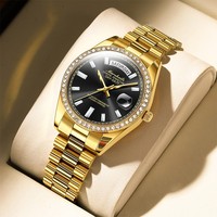Montre à mouvement à quartz style sucre de roche noir, ajourée, aspect mécanique, pour femmes et hommes, affichage de la date lumineux, résistante à l'eau 30M