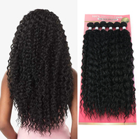 Extensioni per capelli Julianna Natural Wavy Water Jerry Curl Pack, morbide, in fibra organica bio, con proteine sintetiche, trama dritta.
