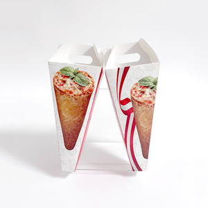 Boîte à gaufres en papier biodégradable de qualité alimentaire en gros 2025, support à crêpes, cône personnalisé, boîte à cône à pizza avec logo - Product Image 3