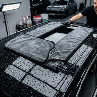 Serviettes en microfibre torsadées 650 g/m² ultra résistantes avec bords bordés, pour le séchage et le lavage automobile, vente en gros