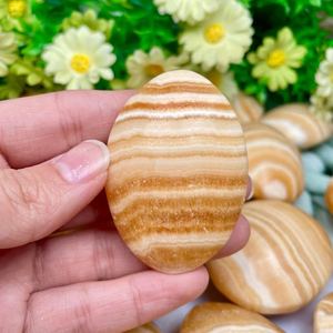 Piedras de Calcita Amarilla en Venta, Piedras de Palma de Cuarzo Naturales para Sanación y Feng Shui - Product Image 3