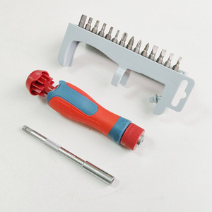 Ratchet Screwdriver Set 16 In 1 With Bit Storage Box Magnetic Metric 300 Mm Folding Plastic Frame - Product Image 2
