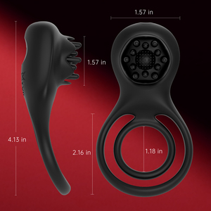 실리콘 전기 원격 제어 음핵 자극 장난감 커플을위한 남성용 지연 사정 링 - Product Image 5