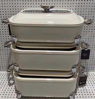 Neu eingetroffen: Isolierter Speisebehälter in Jadefarbe, 3L, 4L, 5L, Thermo-Kasserolle-Set mit luxuriösem, vergoldetem Zubehör
