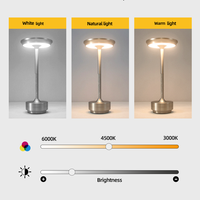 Lampe de bureau LED en aluminium rechargeable par USB moderne professionnelle à intensité variable avec interrupteur tactile lampe de table alimentée par batterie