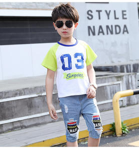 Venta al por Mayor de Conjuntos de Ropa Infantil Casual de Alta Calidad con Estampado, Camisetas para Niños de Algodón y Pantalones Harem - Product Image 6