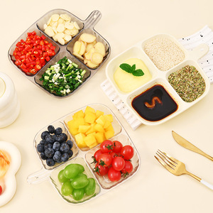 Divided Serving Dish 4 Compartment Square Food Container Dishwasher Safe For Kitchen Storage Trays - Product Image 3
