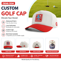 Casquette de golf snapback de sport résistante à l'eau, découpée au laser, avec logo personnalisé, pour la vente en gros