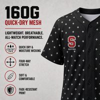 Jersey Baseball Custom Grosir Cetak Silang Cepat Kering Bernapas Kancing Depan Poliester Sublimasi Seragam Tim Atasan