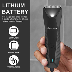 Rasoio Elettrico Ricaricabile USB Senza Fili in Ceramica, Trimmer <span class=keywords><strong>Professionale</strong></span> per <span class=keywords><strong>Barba</strong></span> e Peli del Corpo Maschile, per Zona Inguinale - Product Image 6
