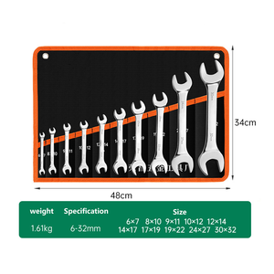 Jeu d'outils multifonctionnels en acier au carbone OEM pour réparation, clé à mâchoires universelle double face à extrémité ouverte - Product Image 3