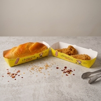 Boîte à hot-dogs jetable personnalisée imprimée, résistante à la graisse, pour emporter, emballage pour la restauration rapide, pour cheese dog, corn dog