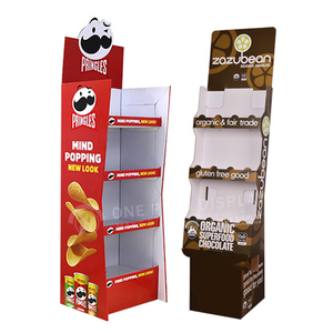 Hiện đại có thể gập lại sóng cửa hàng carton Kệ sẵn sàng shipper khoai tây chiên các tông giấy hiển thị đứng - Product Image 3