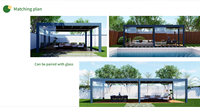Pergola Louvered Bermotor Pintar dari Paduan Aluminium Kekuatan Tinggi Model 163, Tahan UV, Gazebo Teras Luar Ruangan