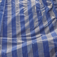 Bâche en PE à rayures bleues et blanches