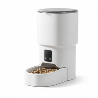Distributeur automatique de nourriture sèche pour animaux de compagnie 4L WiFi avec vidéo en temps réel, interaction vocale et contrôle des portions
